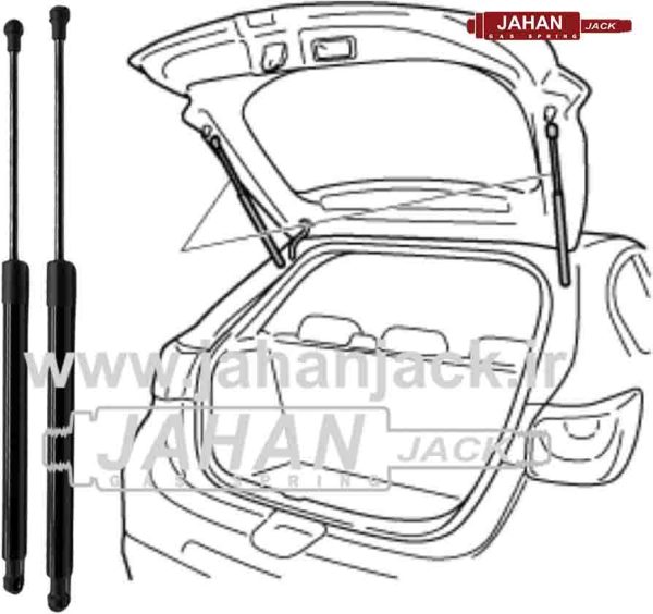 جک گازی درب صندوق جک جی 3 هاچ بک  ( Trunk Gas Strut for JAC J3 Hatchback ) - تصویر 3